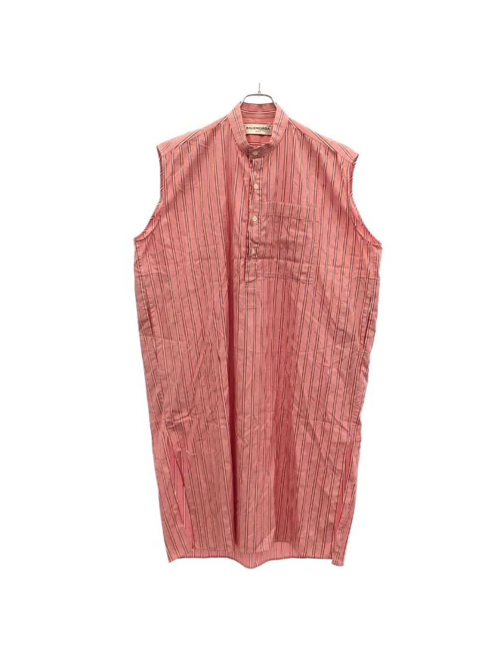 Balenciaga Sleeveless Striped Dress Red 34